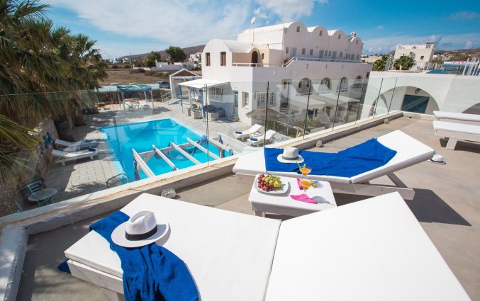 Dakterras van Hotel Iliada Santorini