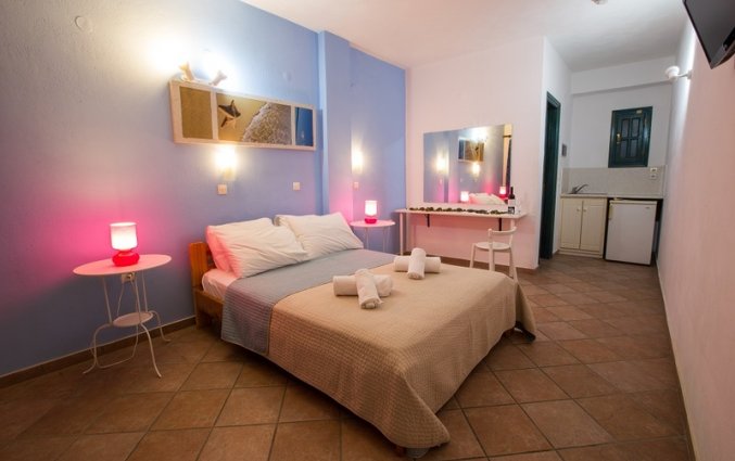 tweepersoonskamer van Hotel Iliada Santorini