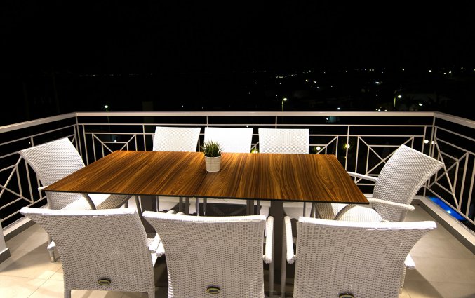 Terras van Hotel Glavas Inn op Chalkidiki