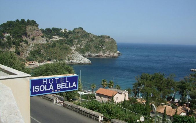 Uitzicht van Hotel Isola Bella op Sicilie