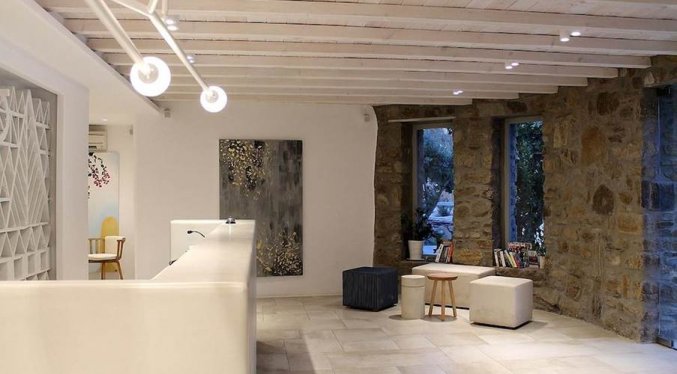 Receptie van Hotel Vienoula's Garden op Mykonos