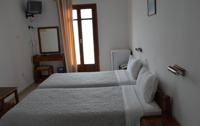 Tweepersoonskamer van Hotel Artemis op Mykonos