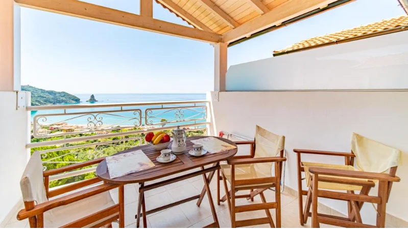 Balkon met zee uitzicht