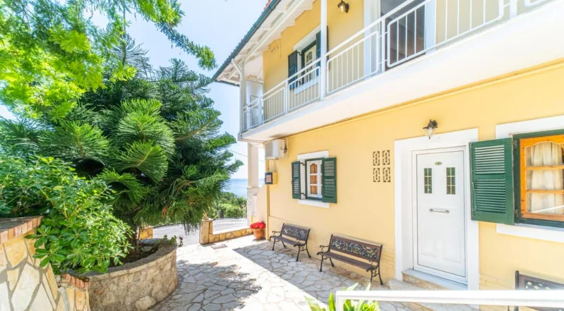 Entree van de accomodatie