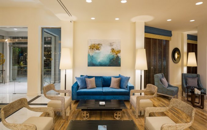 Lobby van Hotel Rodostamo op Corfu