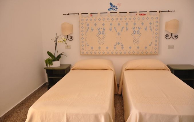 Tweepersoonskamer van Hotel Castello op Sardinië