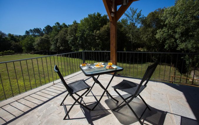 Terras van bed and breakfast Quinta do Caminho