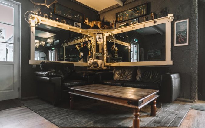 Lounge van Hotel Laxnes op IJsland