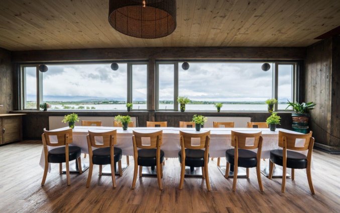Restaurant van Hotel Kriunes op IJsland