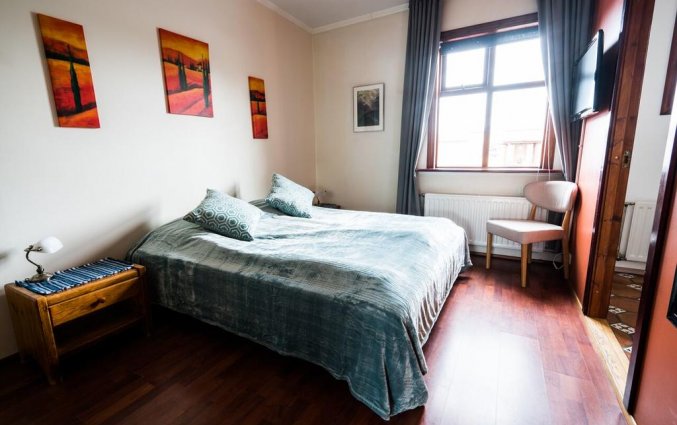 Tweepersoonskamer van Hotel Kriunes op IJsland