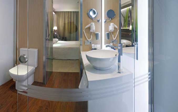 Badkamer van Hotel Volga in Costa Brava