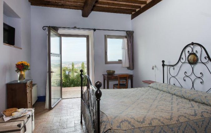 Tweepersoonskamer van Bed and breakfast Poderi Arcangelo in Toscane