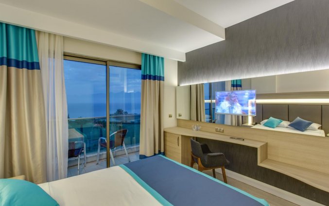 Slaapkamer van Hotel Club Falcon in Antalya